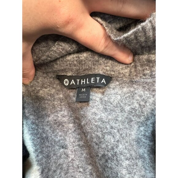 Athleta Women's Merino Wool Turtleneck Sweater Long Sleeve Sz M Multi Colorblock - Picture 12 of 12